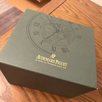 [Casi Como Nuevo] Caja de Almacenamiento de Reloj Audemars Piguet Original Estuche de Madera Marrón de JP Foto 1 de 4