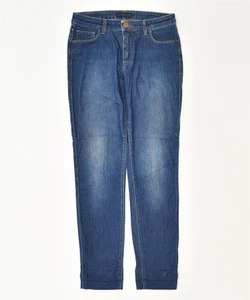 Pantalones de mezclilla ajustados para mujer TRUSSARDI W28 L28 azul marino algodón clásicos BN04 - Imagen 1 de 3