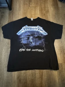 Metallica Ride The Lightning Album Track List T-Shirt Black Adult Medium 2017 - Picture 1 of 10