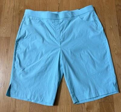 NWT Alfred Dunner Blue Allure Shorts Super Stretch Instantly Slims Size 18W - Image 1 of 4