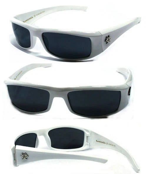 Gafas de sol de diseñador BioHazard para hombre bolsa gratuita - blanco BZ1 Foto 1 de 1