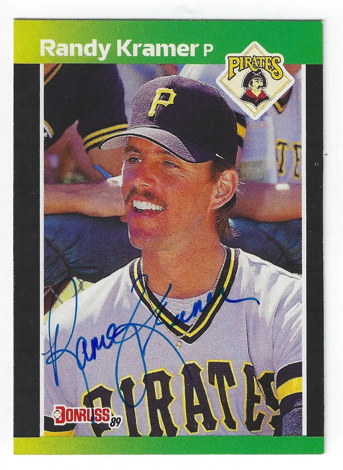 RANDY KRAMER PITTSBURGH PIRATES SIGNED 1989 CARD SEATTLE MARINERS CHICAGO CUBS - Image 1 of 1