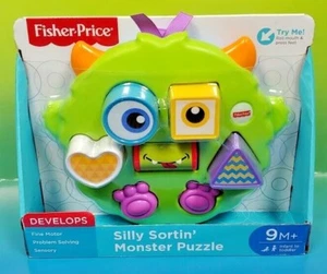 GSI Fisher-Price Silly Sortin' Monster Puzzle w/ 4 Removable Shapes New Sealed - Picture 1 of 2