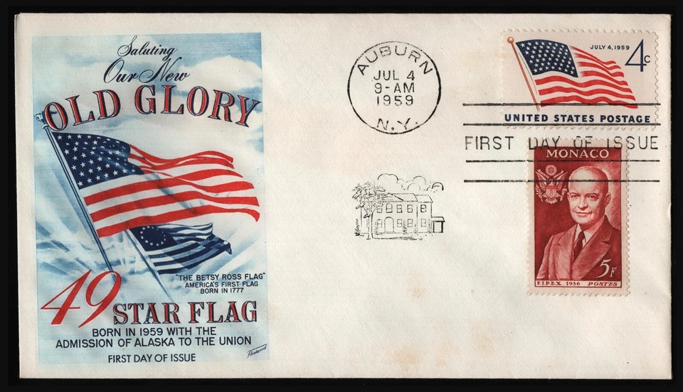 #1132 4c U.S. Flag-Combo, Fleetwood FDC **ANY 5=FREE SHIPPING** - Image 1 of 1