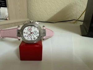 NOS Ladies Lucien Piccard diamonds chronograph watch 85th anniversary - Picture 1 of 9