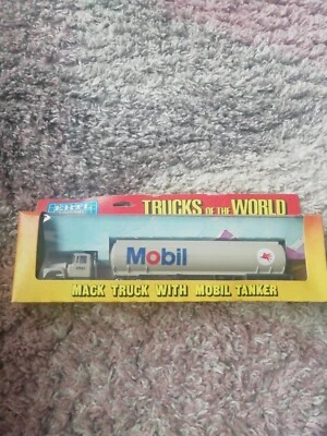 ERTL #1443 "TRUCKS OF THE WORLD" R MACK MOBIL TANKER TRUCK, DIECAST, VGC RARE - Image 1 of 4