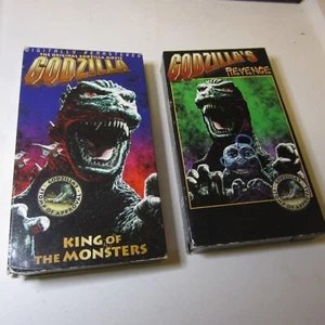 Godzilla King of the Monsters+Godzilla Revengr, Lot 2 Sci-Fi VHS Video Tapes - Picture 1 of 2