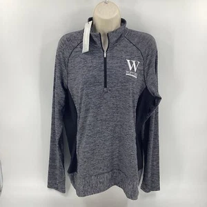 Adidas Wofford Terriers Women’s 1/4 Zip Pullover Gray Black Size Large New 205 - Picture 1 of 10