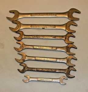 9 LOT VINTAGE CRAFTSMAN OPEN END WRENCHES & OPEN/CLOSED END -V- SERIES - Picture 1 of 8