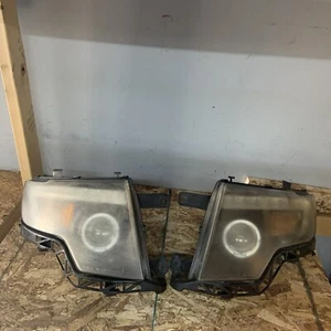 Black Fits 2007-2010 Ford Edge LED Strip Halo Rim Projector Headlights Lamp Pair - Picture 1 of 5