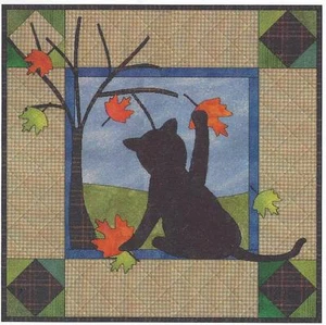 Trapunta a pezzi fondotinta gatto autunnale - Foto 1 di 1