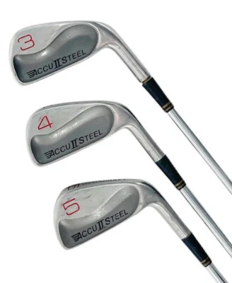 Accusteel II Dynacraft 3 4 5 conjunto de ferro destro aço S400 rígido flexível aderência orgulho golfe - Imagem 1 de 4