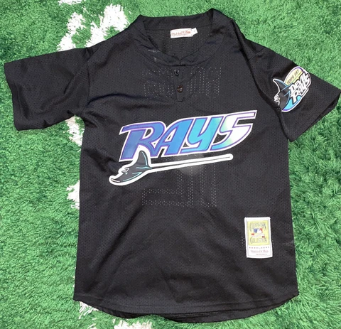 Authentic Mitchell & Ness 1998 Wade Boggs Tampa Bay Devil Rays Jersey Sz Small Cover