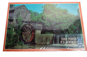 RARE 1994 F X Schmid The Old Mill 1000 Piece Puzzle Sealed 26.5" by 17.25"