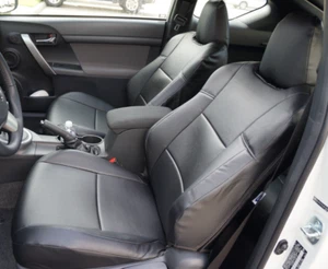 for SCION TC 2010-2016 IGGEE S.LEATHER CUSTOM FIT 2 FRONT SEAT COVERS 13 COLORS - Picture 1 of 13
