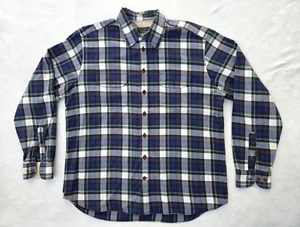 J.L. Powell The Sporting Life Mens Plaid Flannel Shirt Size XL Cotton/Wool Blend - Picture 1 of 9
