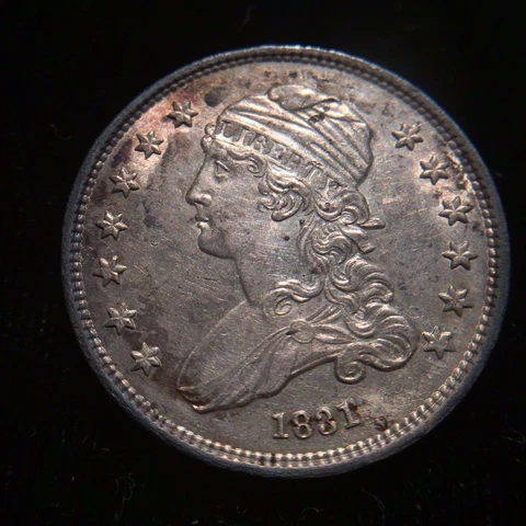1831 Capped Bust Silver Quarter Dollar UNC MS BU 25c Cent Eagle RARE Type Luster Cover