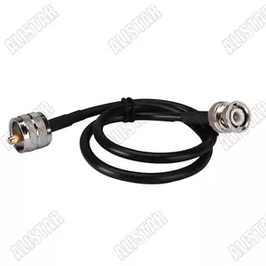 UHF PL259 Male plug to BNC Male plug for pigtail cable RG58 (2M) 6ft - Picture 1 of 3