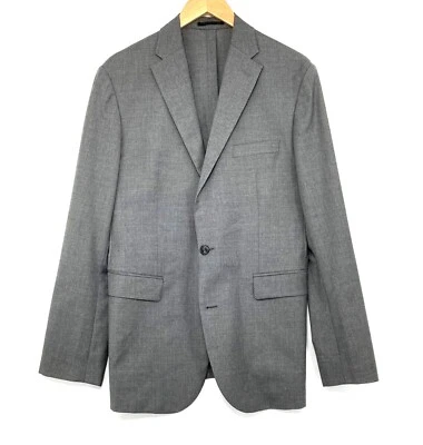 Chaqueta Blazer J.Lindeberg Para Hombre Gris Lana Un Pecho Muesca Solapa Talla 40R Foto 1 de 4