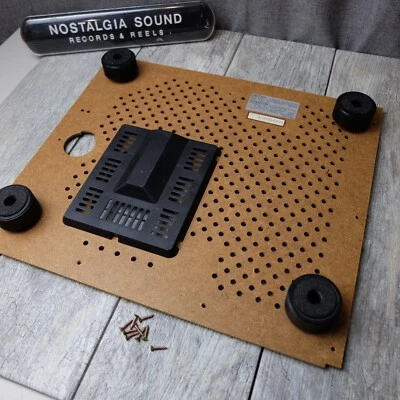Technics SL-235 Turntable – Bottom Cover w/ 4 Feet Foot & Screws – Genuine Parts - Image 1 of 4