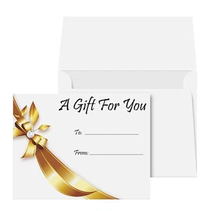 A Gift For You – Blank Gift Certificates and Envelopes, 4.25 x 5.5, 25 per Pack - Picture 1 of 6