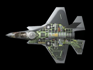 Poster diagramma Cutaway View F-35B Lightning II disegno schema stampa TAGLIA SCELTA - Foto 1 di 1