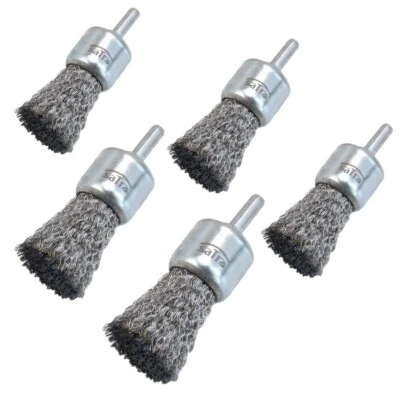 SATRA 5x Pinselbürste Drahtbürste Topfbürste 25mm Stahlbürste Rundbürste Bohrmaschine