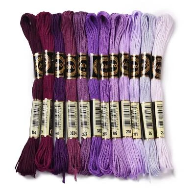 1 Set 0.5mm 6-Ply Polyester Embroidery Floss Cross Stitch Threads about 8m/Skein - Image 1 of 4