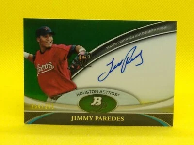 Jimmy Paredes 2011 Bowman Platinum AUTOGRAPH #BPA-JP Houston Astros **254/399** - Image 1 of 2