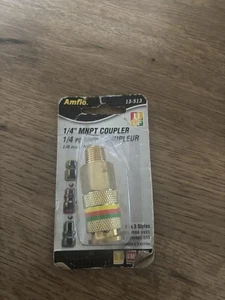 Amflo 1/4" MNPT Universal Coupler NEW 13-513 Lightweight Compact Design - Picture 1 of 2