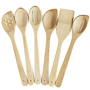 Healthy Wooden Spoons For Cooking Set of 6. Safe and Reliable Cooking Utensil... - Bild 1 von 6
