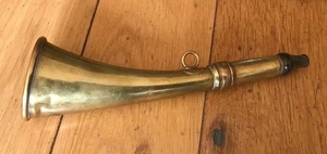 Antique Hunting Horn / Signal Trumpet Brass Vintage Working 9” Long (CD7) - Picture 1 of 7