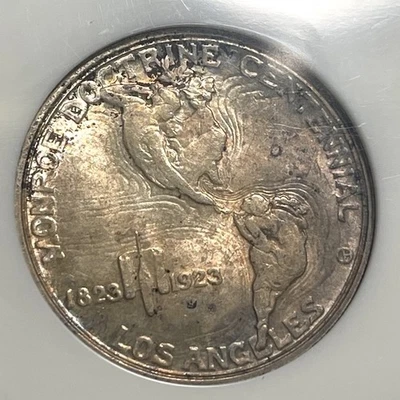1923-S Monroe Doctrine NGC MS63 50C Old Holder Half Dollar Toner! - Image 1 of 4