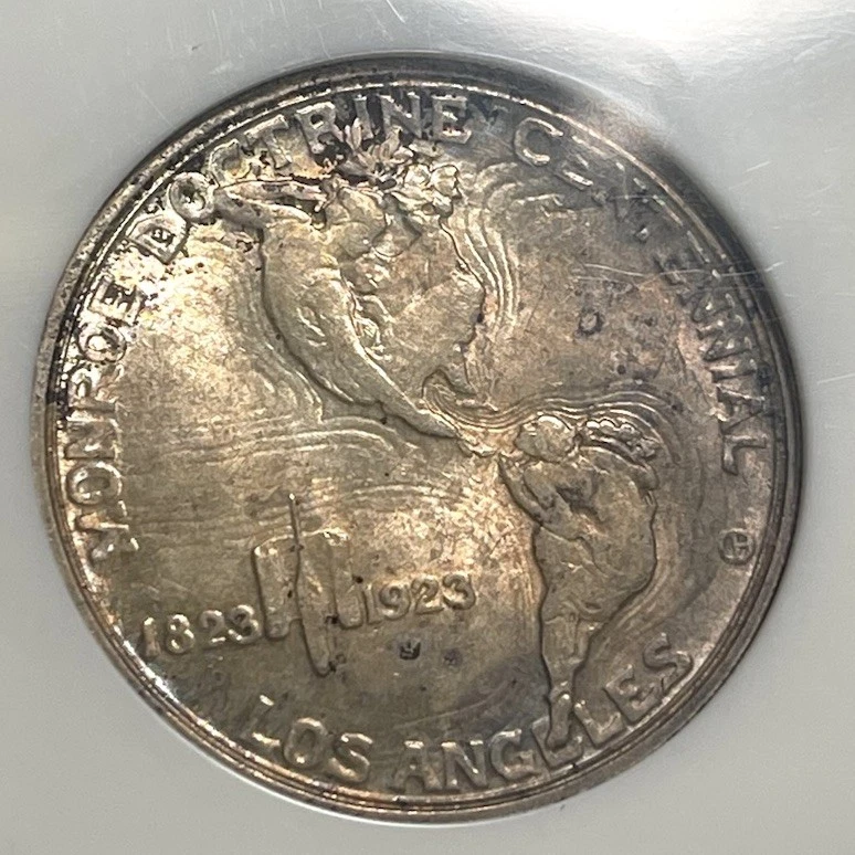 1923-S Monroe Doctrine NGC MS63 50C Old Holder Half Dollar Toner! - Image 1 of 4
