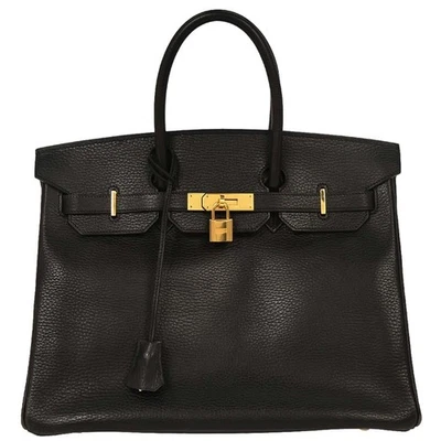 Bolso de Mano Hermes Negro Ardenas Birkin 35 6E □F 144807 Foto 1 de 4