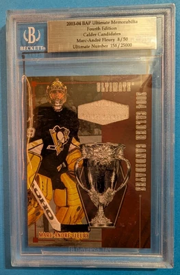 2003-04 In the Game BAP Ultimate Calder Jersey RC Marc-Andre Fleury (8/50) - Image 1 of 2