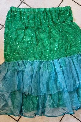 Mermaid Adult Costume plus size drag large Disney skirt shell bra seashell big - Image 1 of 4