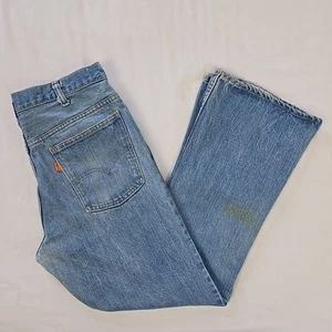 Vintage 70er Levi's 646 Jeans Orange Tab Bellbottom Flare Talon Zip Gr. 34x30 (32x29) - Bild 1 von 24