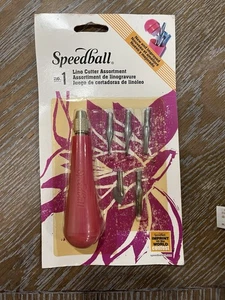 Speedball Lino Cutter Assortment #1 Set New Twist Off Cap Block Print Supply - Picture 1 of 1