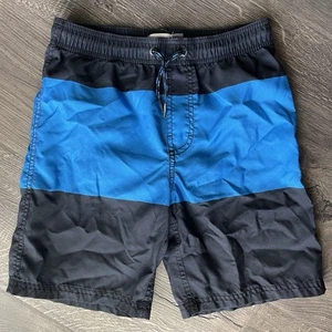 Old Navy Boys Large 10/12 Swim Trunks Blue Stripes - Picture 1 of 8