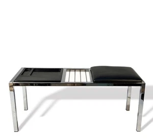 VINTAGE MID CENTURY 1970S CHROME TELEPHONE TABLE ITALIAN - Picture 1 of 10