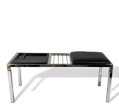 VINTAGE MID CENTURY 1970S CHROME TELEPHONE TABLE ITALIAN - Image 1 of 4