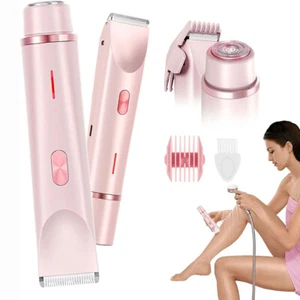 Dual Head Lady Shaver Electric Razor for Women Private Area Bikini Trimmer 2in1 - Picture 1 of 12