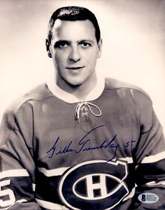 Gilles Tremblay Signed Montreal Canadiens 8x10 Photo Beckett COA - Picture 1 of 1