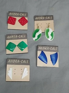 Lot Of 5 Ahbra-Cale Pierced Earrings - Picture 1 of 8