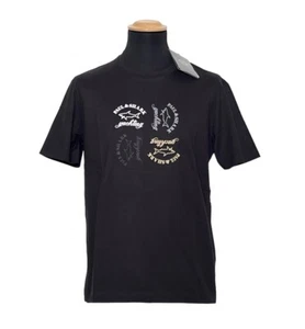 PAUL & SHARK Yachting Hombre Camiseta Manga Corta Negro Blanco Gris Logo ¡NUEVA ETIQUETA! - Imagen 1 de 11