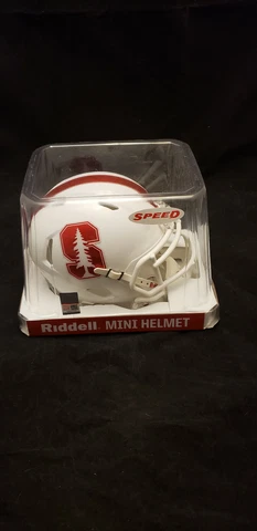 STANFORD CARDINAL CHROME WHITE  REPLICA MINI HELMET NCAA RIDDELL NEW Cover