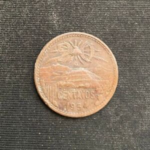 Mexico 20 Centavos, 1954, old coin