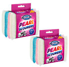 Non Scratch Scourer Pads X8 Scourers Dish  Washing Up Pads  Cleaning Kitchen New