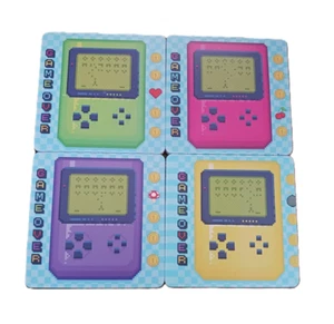 RETRO GAMING GAME OVER COASTER SET BRIGHTLY COLOURED GAMEBOY COASTERS GAMER - Picture 1 of 2